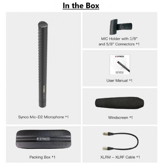 Synco Mic-D2 Hypercardioid Shotgun Microphone